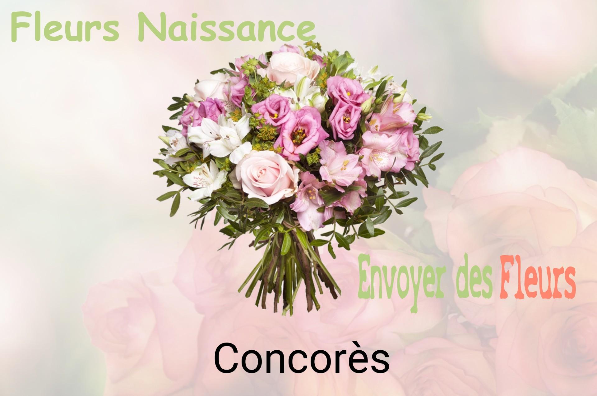 Bouquet de fleurs de naissance livré à Concorès