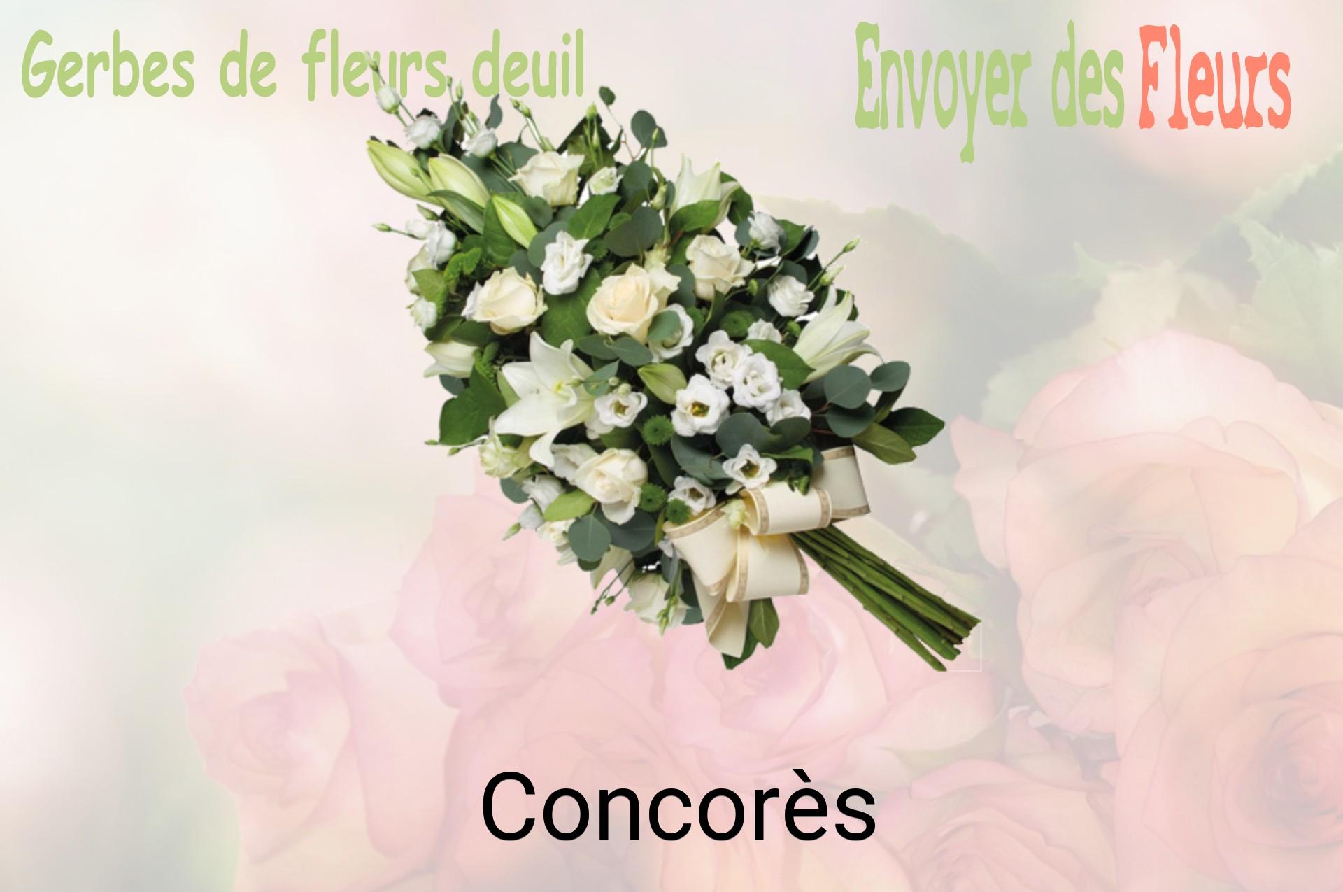 Gerbe de fleurs de deuil livrée à Concorès